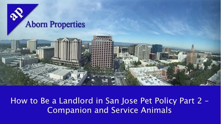 How to Be a Landlord in San Jose Pet Policy Part 2 – Companion and Service Animals